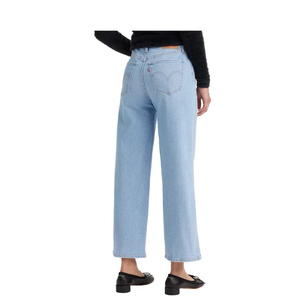 Levi's High-Rise Wide-Leg Jeans in Light Blue Denim